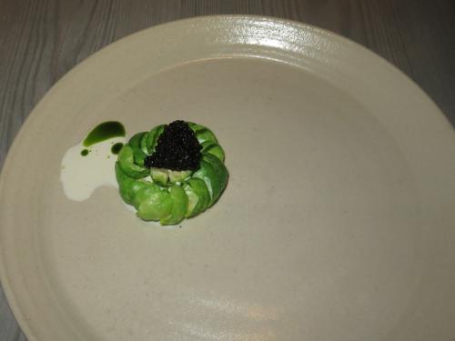 Steamed Brussel sprouts, very good cream and Finnish fish eggs Steamed Brussel sprouts, very good cream and Finnish fish eggs
