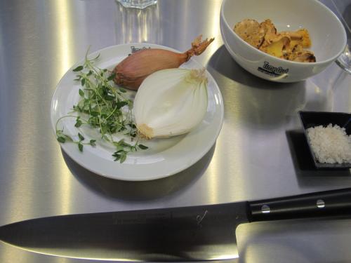 Os ingredientes do primeiro prato