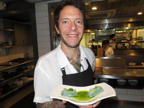 Hoja santa leaf summer roll Hoja santa leaf summer roll