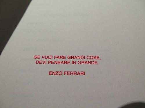 Enzo Ferrari na carta de vinhos da OSTERIA FRANCESCANA