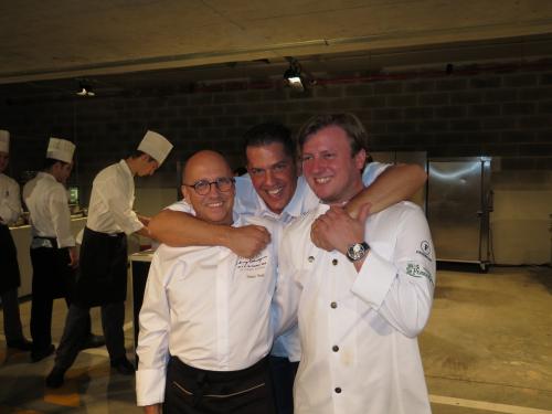 A boa disposi&ccedil;&atilde;o dos 3 chefs 3*** Michelin do Gourmet Culinary Gourmet Extravaganza: Heinz Beck, Jacob Jan Boerma e Kevin Fehling