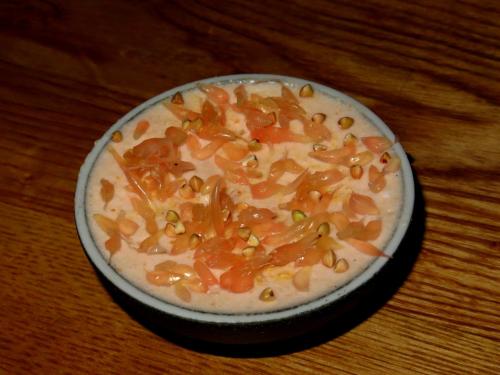 Quince with Smoked Cream & Pomelo