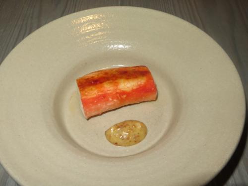 King crab and almost burnt cream King crab and almost burnt cream