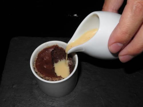 ... e ganache de chocolate branco