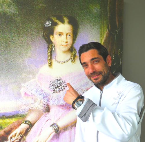 Pedro Mendes e a Rainha Dona Maria Pia Pedro Mendes e a Rainha Dona Maria Pia