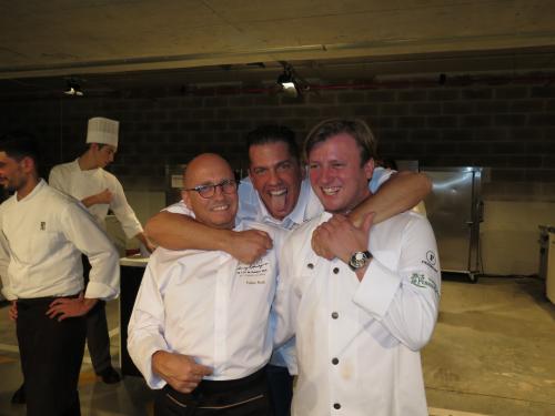 A boa disposi&ccedil;&atilde;o dos 3 chefs 3*** Michelin do Gourmet Culinary Gourmet Extravaganza: Heinz Beck, Jacob Jan Boerma e Kevin Fehling