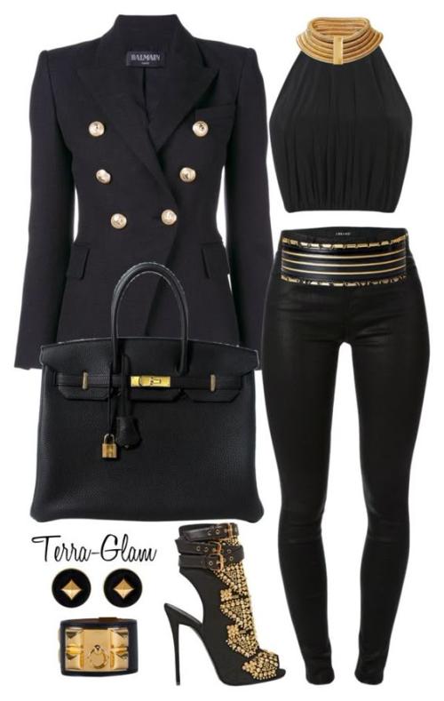 "You Gotta Own It, If You Want It" by terra-glam ❤ liked on Polyvore featuring Balmain, J Brand, Herm&Atilde;&uml;s, Giuseppe Zanotti, women's clothing, women's fashion, women, female, woman and misses