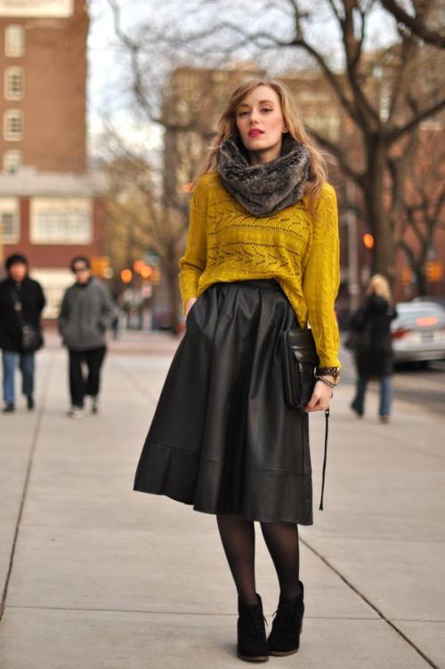 Resultado de imagem para leather midi skirt winter 2019