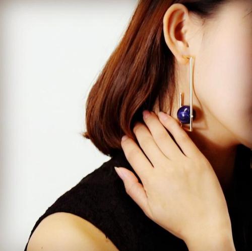 2018 Luxury Big Minimalist Geometric Stud Earrings Long Gold Color Statement Large Earring Party Women For Girl Fashion Jewelry