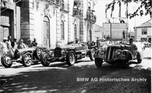 Cristea with BMW 328 at Villa Real Race, Portugal, 1938