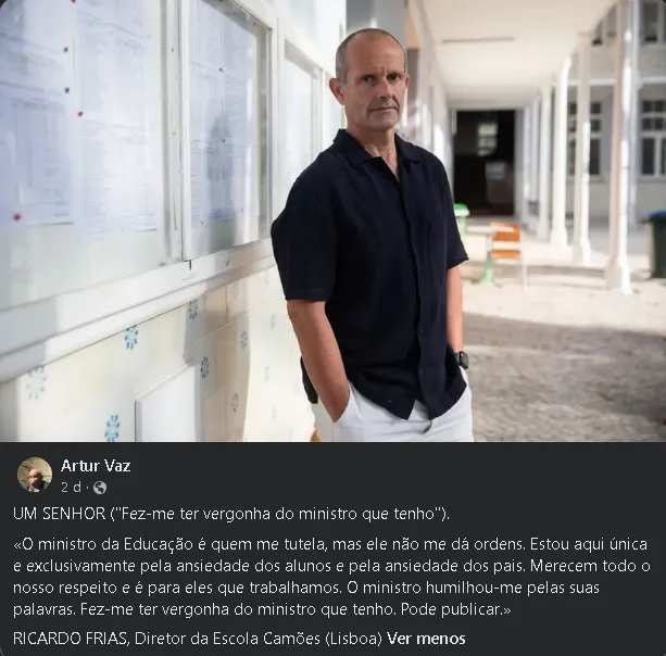 "O ministro da Educação não me dá ordens"
