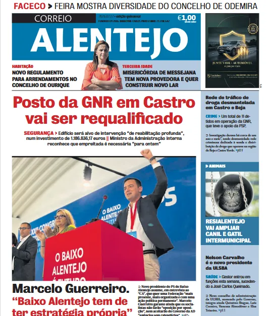 Capa do Correio Alentejo desta quinzena