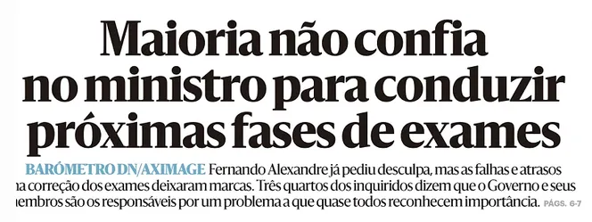 Governo perde confiança