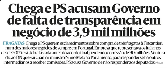 Depois dos submarinos, as fragatas...