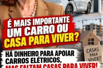 Falta habitação mas apoio para compra de carros elétricos
